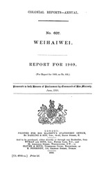 Weihaiwei : Report for 1909