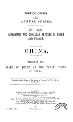China : Report on the state of trade at the treaty ports of China