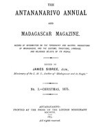 Antananarivo annual and Madagascar magazine
