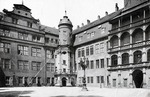 Photograph, corner of the castle courtyard, Dresden, Germany