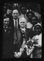 Professor Ida Ward, Professor A. N. Tucker and Reverend L. C. Rowlands (behind)